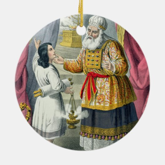 Ornement En Céramique Eli interrogeant Samuel concernant la vision, de (Dos)