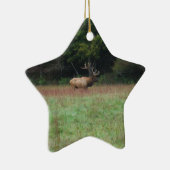 Ornement En Céramique Elk à 8 points à l'automne (Droite)