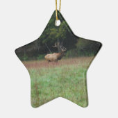 Ornement En Céramique Elk à 8 points à l'automne (Gauche)