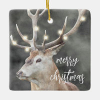 Elk Glowing Light Antler Rustic Holiday