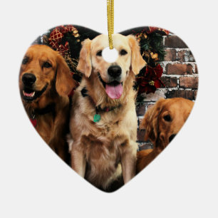 Ornement En Céramique Emballeur Bella Darby #50 de golden retriever de