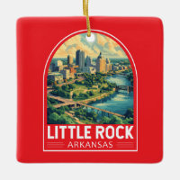 Emblème d'art de voyage de Little Rock Arkansas