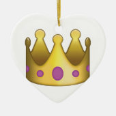 Ornement En Céramique Emoji de couronne (Devant)