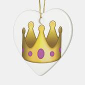 Ornement En Céramique Emoji de couronne (Gauche)