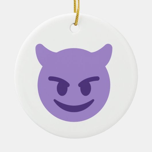 Ornement En Céramique emoji diable (Devant)