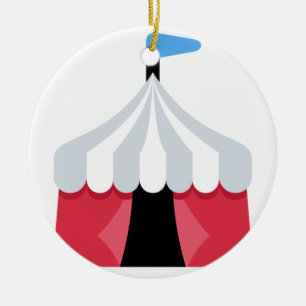 Ornement En Céramique Emoji Twitter - Circus Tent