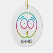 Ornement En Céramique Emoticon "Oh non !" (Droite)