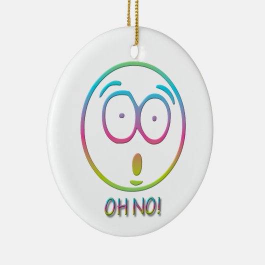 Ornement En Céramique Emoticon "Oh non !" (Droite)