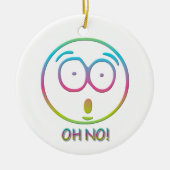 Ornement En Céramique Emoticon "Oh non !" (Devant)