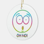 Ornement En Céramique Emoticon "Oh non !" (Gauche)