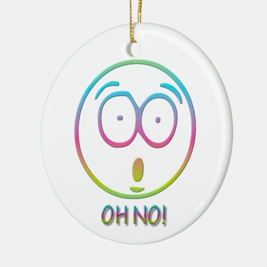 Ornement En Céramique Emoticon "Oh non !" (Gauche)