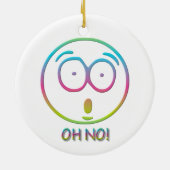 Ornement En Céramique Emoticon "Oh non !" (Dos)