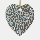 Ornement En Céramique Empreinte de léopard bleu et blanc (Droite)