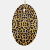 Ornement En Céramique Empreinte de léopard Oval Ornament (Gauche)