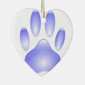 Ornement En Céramique Empreinte de patte de chien de verre (Droite)