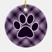 Ornement En Céramique Empreinte de patte pourpre (Dos)