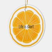 Ornement en céramique en agrumes de tranche orange (Gauche)