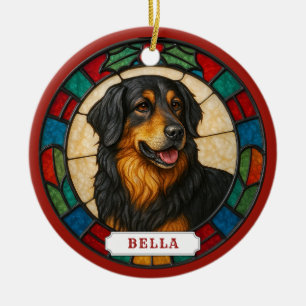 Ornement en céramique en forme de cercle de chien