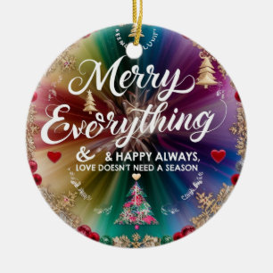 Ornement en céramique en forme de cercle – Noël Mo
