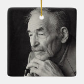 Ornement En Céramique En Mémoire Amoureuse Élégante Photo Memorial (Dos)