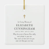 Ornement En Céramique En Mémoire Amoureuse Mémorial Croix simple moderne (Dos)