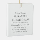 Ornement En Céramique En Mémoire Amoureuse Mémorial Simple (Droite)