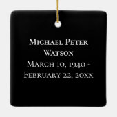 Ornement En Céramique En Mémoire d'amour Grand-père funérailles mémorial (Dos)