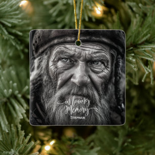 Ornement En Céramique En mémoire d'amour souvenir photo souvenir Noël