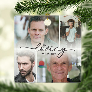 Ornement En Céramique En souvenir affectueux 5 Photo Noël personnalisé