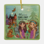 Ornement En Céramique Enchanted Woodland Fairy First Christmas (Devant)