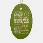 Ornement En Céramique Endroits célèbres de Minneapolis, Minnesota (Gauche)