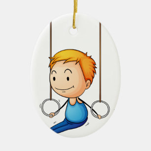 Ornement En Céramique Enfant actif