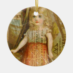 Ornement En Céramique enfant vintage