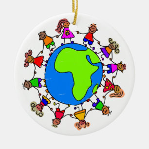 Ornement En Céramique Enfants africains