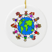 Ornement En Céramique Enfants du monde (Dos)