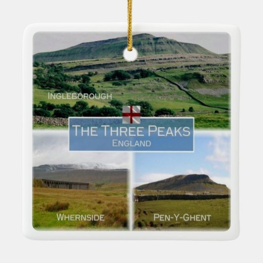 Ornement En Céramique ENG003 PARC NATIONAL DALES, Yorkshire, (Dos)