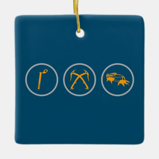 Ornement En Céramique Engin d'Escalade de glace (Devant)