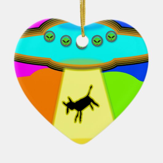 Ornement En Céramique Enlèvement d'Aliens (Devant)