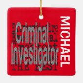 Ornement En Céramique Enquêteur criminel Extraordinaire CUSTOM (Dos)