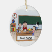 Ornement En Céramique Enseignant - Femme (Droite)