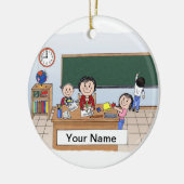 Ornement En Céramique Enseignant - Femme (Gauche)