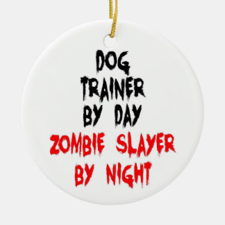 Ornement En Céramique Entraîneur de chien Zombie Slayer