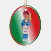 Ornement En Céramique Entraîneur de Noël (Droite)