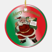 Ornement En Céramique Entraîneur de Noël (Dos)