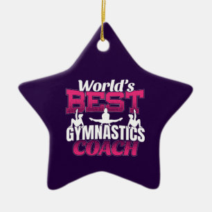 Ornement En Céramique Entraîneur mondial de gymnastique féminine