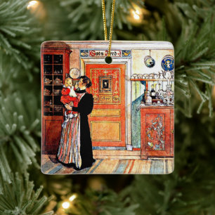 Ornement En Céramique Entre Noël et le nouvel Aco,