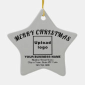 Ornement En Céramique Entreprise Noël Gris Star Céramique Ornement (Dos)