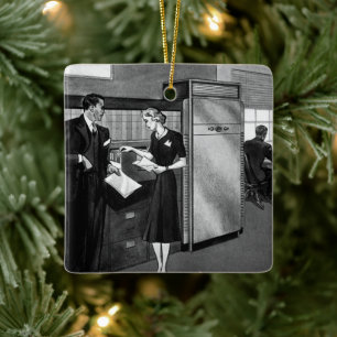 Ornement En Céramique Entreprise Vintage, Hommes d'affaires de direction