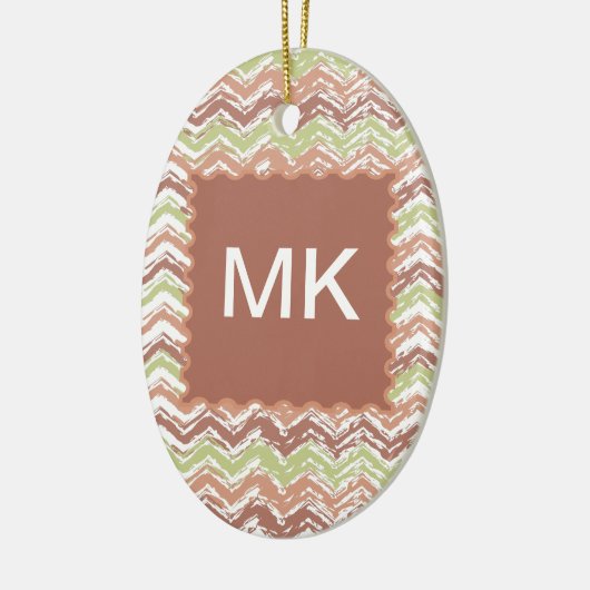 Ornement En Céramique Épice de scribble Chevron ZigZag (Gauche)