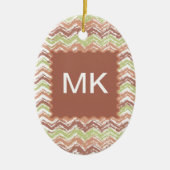 Ornement En Céramique Épice de scribble Chevron ZigZag (Devant)